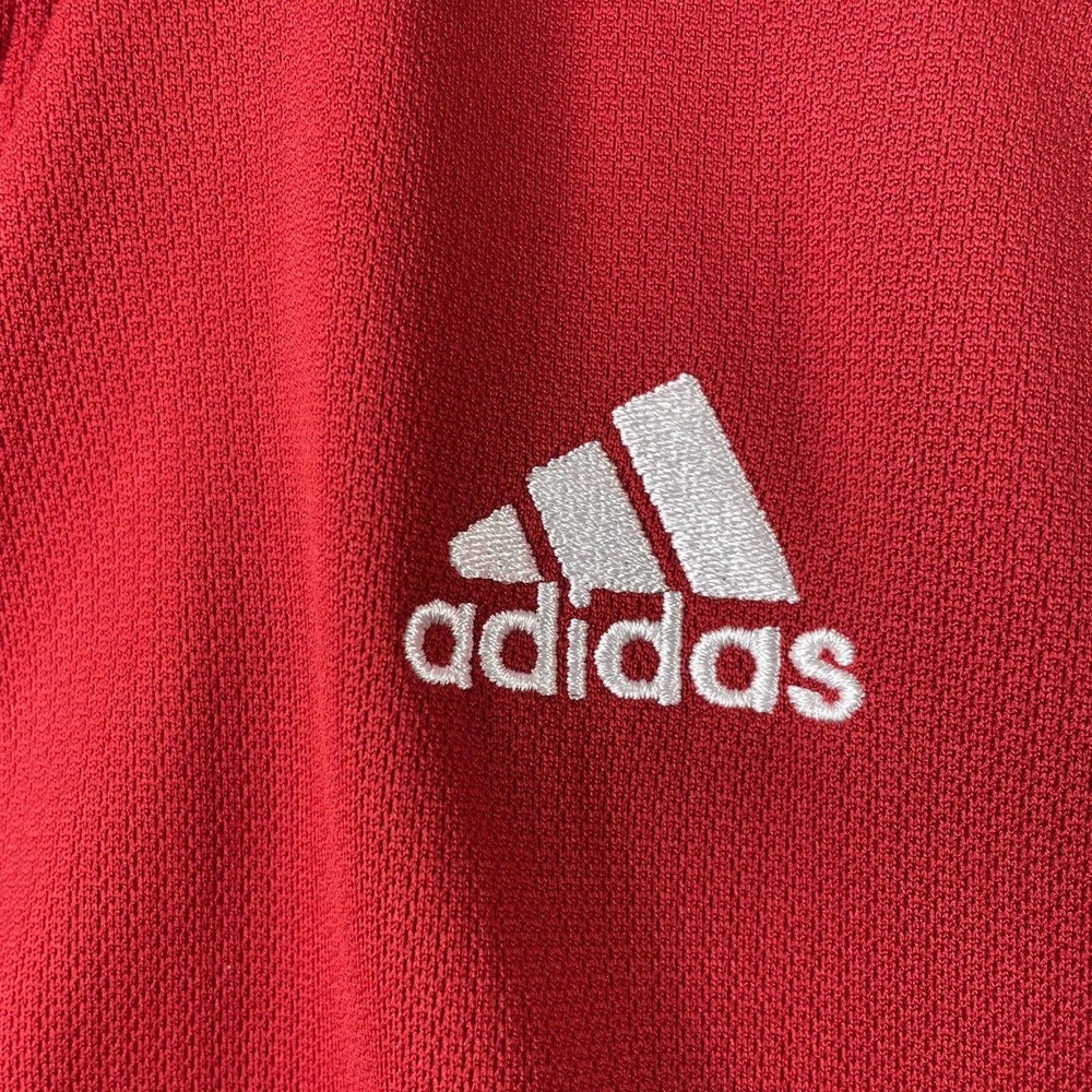 Adidas Full Zip Up Jacket Mens Small Tall Red Black Sporty Track Jacket - Picture 11 of 15